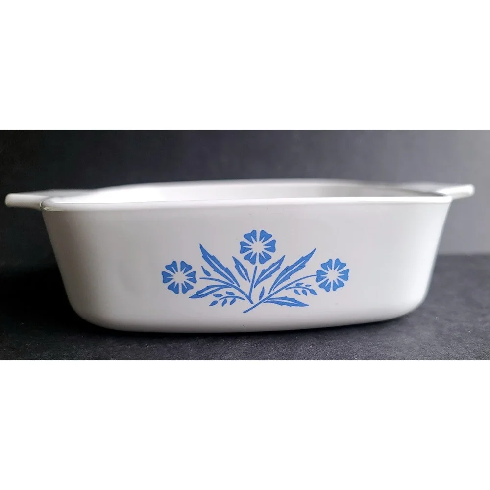 Corning Ware Blue Cornflower 1 Liter Casserole Dish Vintage 1970'S NO LID